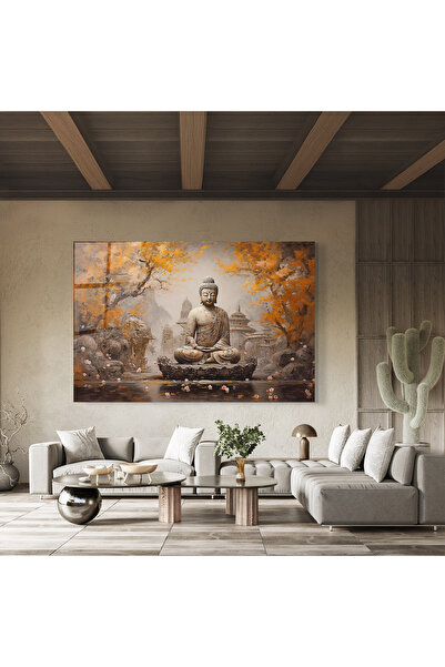 Arthub Glass Painting, Bedroom and Living Room, Buddha, Beautiful Buddha Art