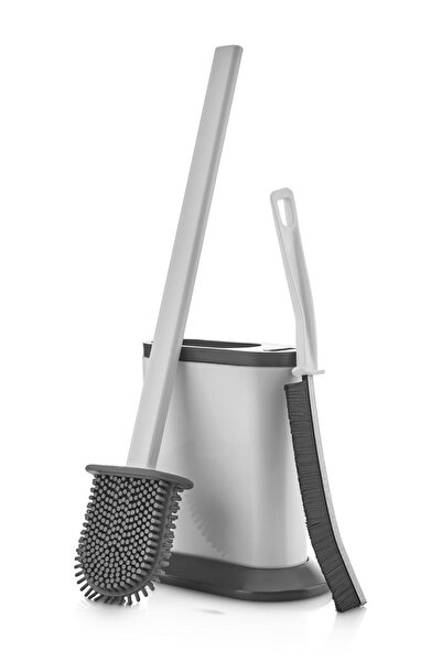 ARVALE 2-Piece Silicone Toilet Brush Set – Flexible Head Toilet Bowl Brush & Edge Brush