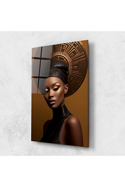 Arthub Tablou Sticla,Dormitor si Living, Femei Africane, African Abstract Art