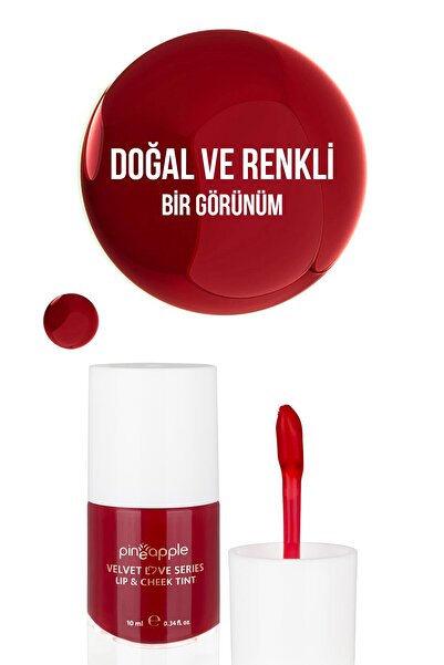 Pineapple Uzun Süre Kalıcı Tint Lip & Cheek Dudak Ve Yanak Renklendirici Likit Allık - Kırmızı - 051