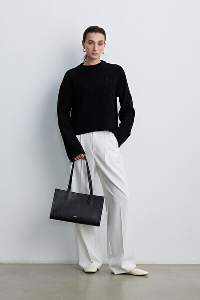 BE BLUE Black Minimal Shoulder Bag