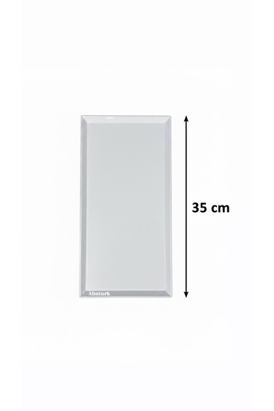 abnturk 2 adet beyaz renk sunum tepsisi 35x18 cm Kırılmaz Ultra Dayanıklı Ser...