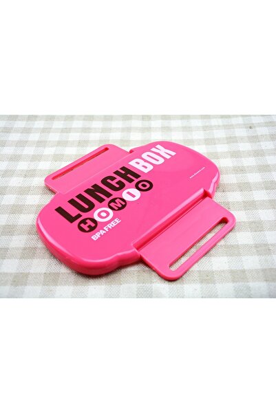 zola Lunch storage box, plastic, 740 ml, with 2 compartments and spoon included, red