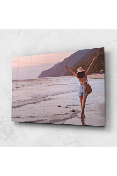 Arthub Glass Painting, Bedroom and Living Room, Summer, Beach Traveler