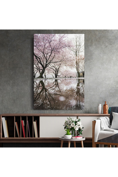 Arthub Glass Painting, Bedroom and Living Room, Spring, Pretty Pink Spring Tree