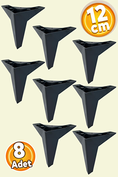 yusa stores Kanepe Mobilya Koltuk Tv Ünitesi Ayağı 12 Cm Siyah Plastik Yüksel...