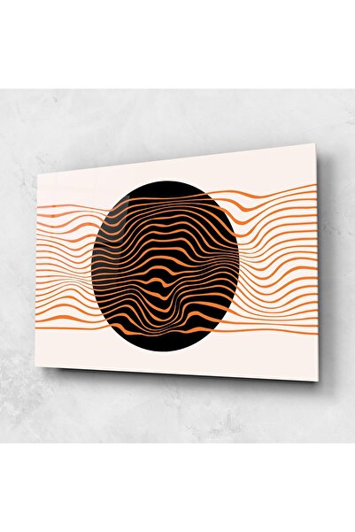 Arthub Tablou Sticla,Dormitor si Living, Minimaliste, Black Circle