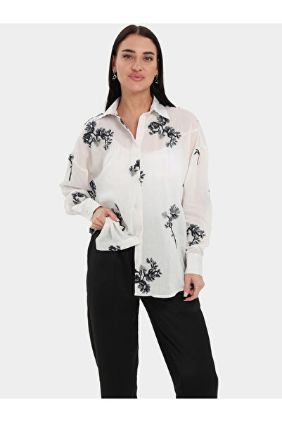 Elena by DStyle Embroidered Floral Shirt and Trousers Modest Set