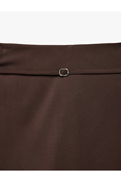 Koton Viscose Blend Mini Skirt with Belt Detail