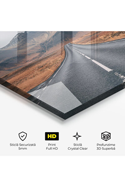 Arthub Glass Painting, Bedroom and Living Room, Mountains, Country Roads