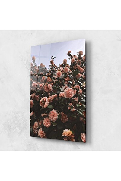 Arthub Glass Painting, Bedroom and Living Room, Flowers in Nature, Rose Wild Wall