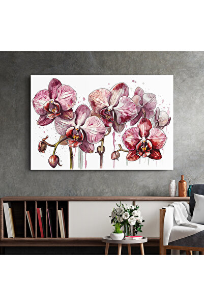 Arthub Glass Painting, Bedroom and Living Room, Orchid, Orchid Art