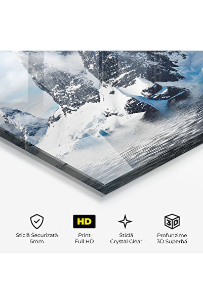 Arthub Glass Painting, Bedroom and Living Room, Mountains, Glacial Mountains