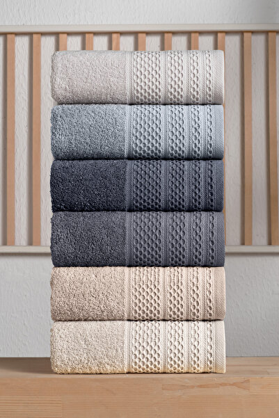 Minoset Nostalji %100 Pamuk 6’lı Havlu – 30x50 cm Lüks, Yumuşak, Emici, Mutfak & Banyo Kullanımı