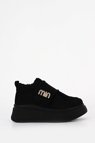 Mamito Ayakkabı Mdl 614 Stone Buckle Detailed Fur Half Boots