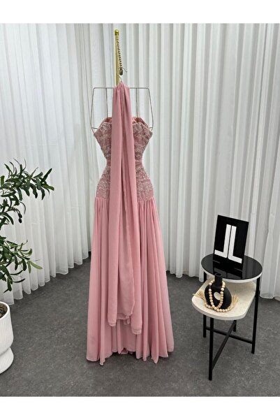 DEYARA FASHION Georgette chiffon evening dress