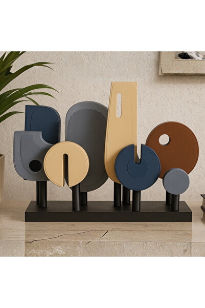 Homentum Idolo | Sculptură decorativă abstractă – design arhitectural, tonuri mate