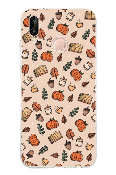 TechTree حافظة سيليكون متوافقة مع هاتف هواوي P20 لايت مطبوع