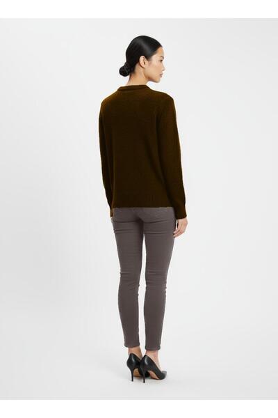 Paraf style Pulover supradimensionat pentru femei, cu detaliu de eșarfă, text...