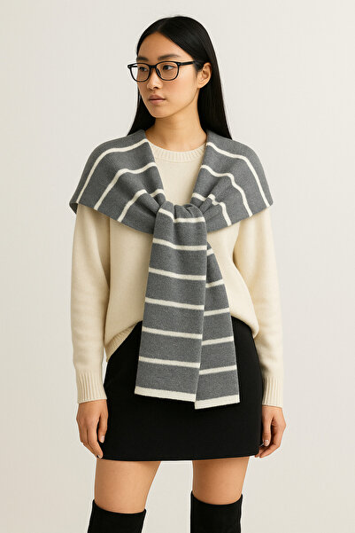 Wega Moda Square Patchwork Scarf - Sports Knitwear Knitted Shoulder Scarf |   Unisex Boho Shawl - Scarf