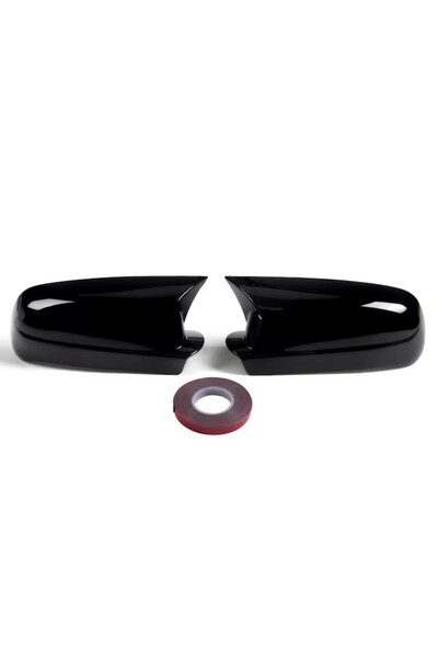 RADUS Mirror cover set for Golf 4, Bora, Passat B5 - Batman Style, Glossy Black, for equal mirrors