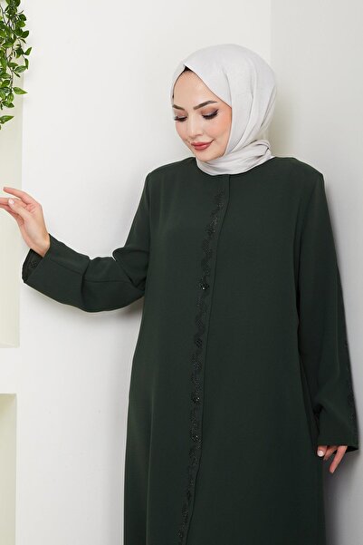 hafsamina Zigzag Stone Ferace Khaki Hm2848