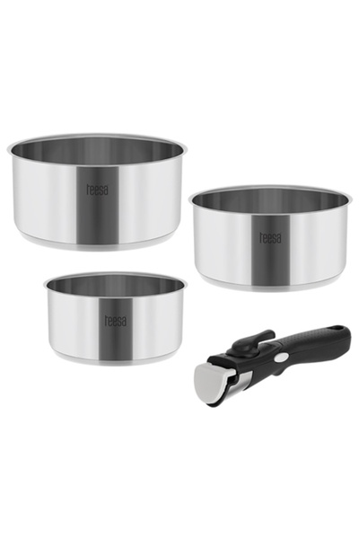 Teesa Cook Expert Pots Set of 3 Removable Handle