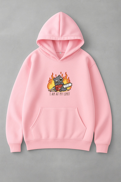 LORVEX Oversize kroj Ja sam na granici mojih moždanih možda Unisex Sa kapulja...