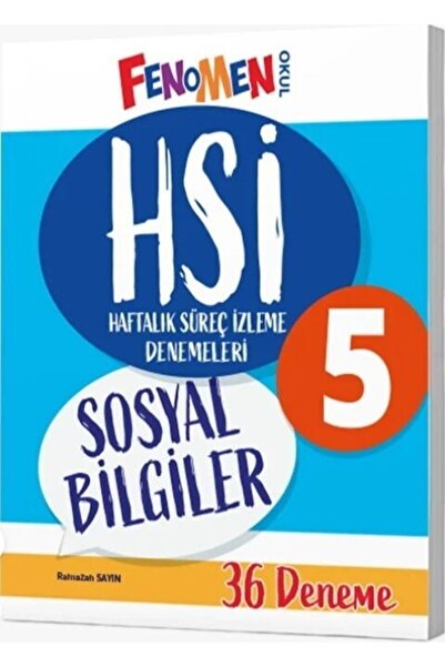 5. Sınıf Sosyal Bilgiler HSİ Haftalık Süreç İzleme Denemeleri Fenomen Okul Yayınları