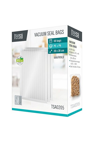 Teesa Vacuum bags 20x28, pack of 50 pieces -