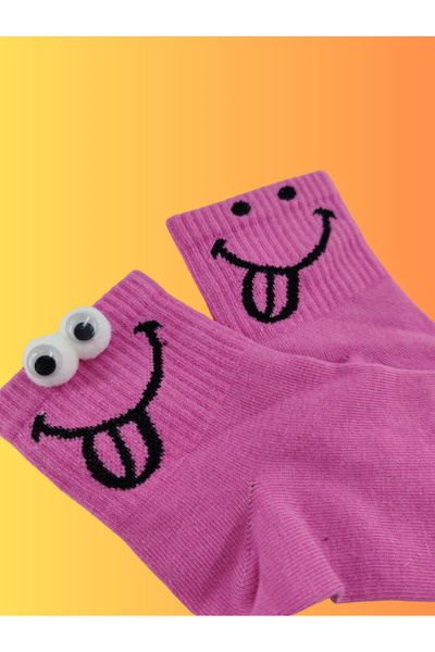 Shuttle Park Special Series Happy Colorful Smiley Socks Fun Comfortable Stylish Design Style Socks Made of Combed Cotton