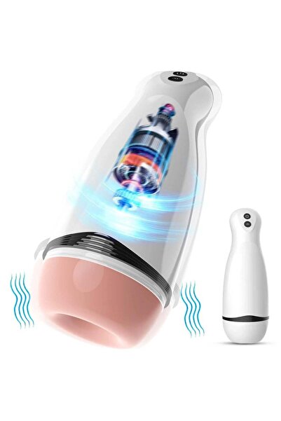 Obsessia Masturbator automat ModernHer, 10 moduri vibratii, 3 tipuri suctie, masaj, jucarii sexuale, alb