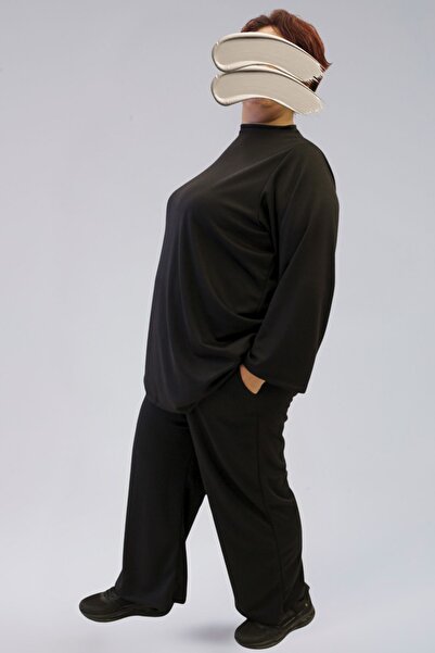 SHE BEST Seasonal Tracksuit Set - Ecrin Fabric Large Size Tracksuit Set