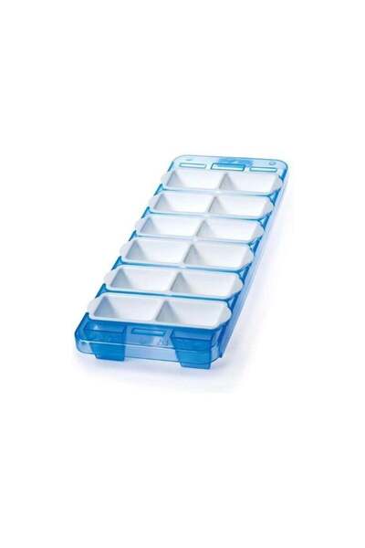 Premium Plastic Ice Cube Tray with Lid – Blue