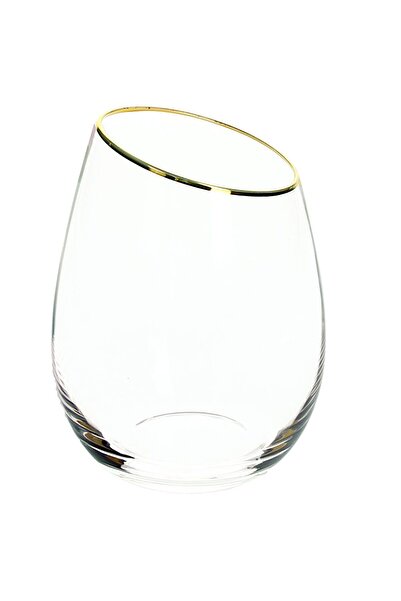 Andrea Fontebasso Set of 6 Margot glasses, Tumbler, Glass, 440 ml, Transparent/Gold