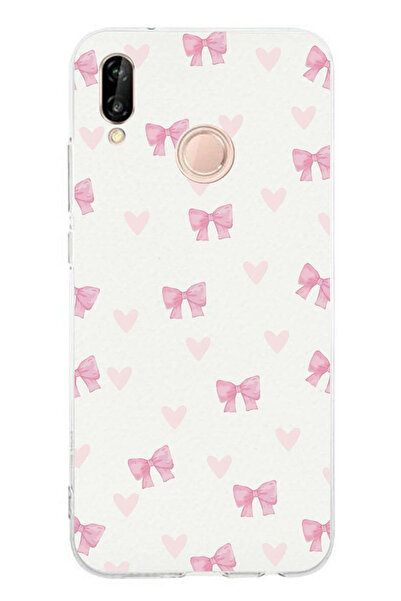 TechTree حافظة سيليكون متوافقة مع هاتف هواوي P20 لايت على شكل فيونكات وقلوب و...