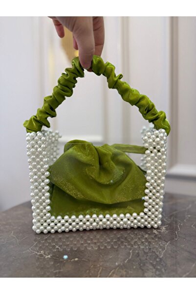 EL İŞİ Green Lined Pearl Bag
