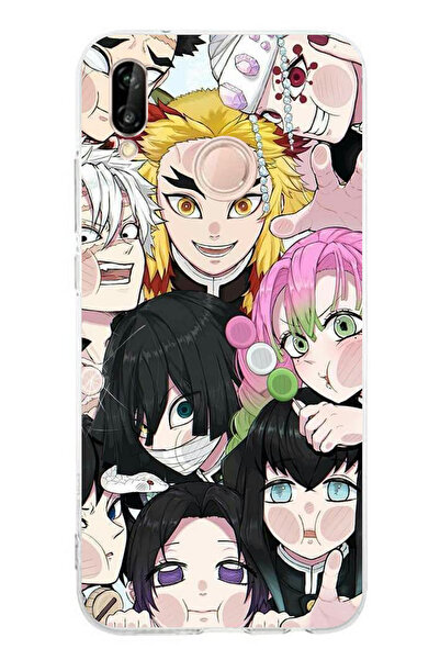 TechTree حافظة سيليكون متوافقة مع هاتف هواوي P20 لايت من Demon Slayer Manga م...