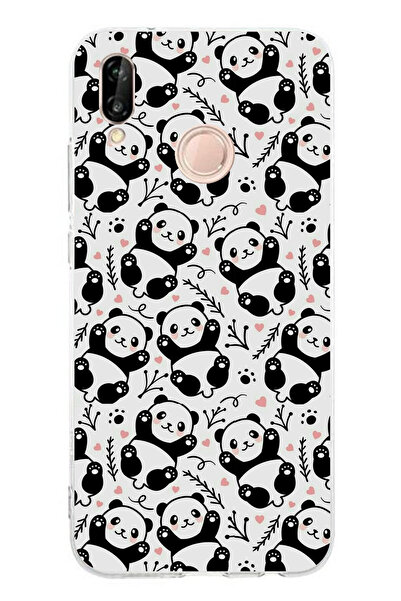 TechTree Huawei P20 Lite Compatible Little Pandas Printed Silicone Case