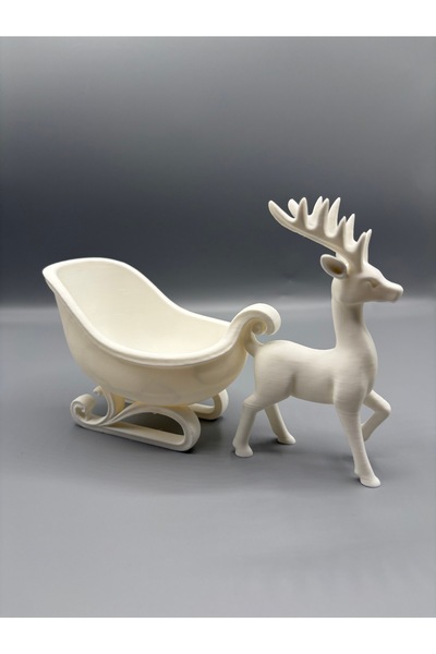 BASKIATÖLYEM BASKI ATOLYEM Ren Geyiği ve Kızak Noel Toplama Kasesi DEKORATİF ...