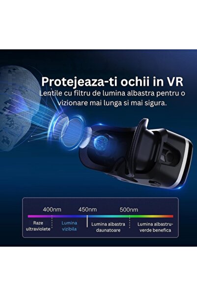 OEM VR 3D glasses set with wireless headphones and gamepad, adjustable acrylic lenses, 9D immersive sound, compatible