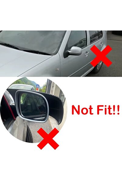 RADUS Mirror cover set for Golf 4, Bora, Passat B5 - Batman Style, Glossy Black, for equal mirrors