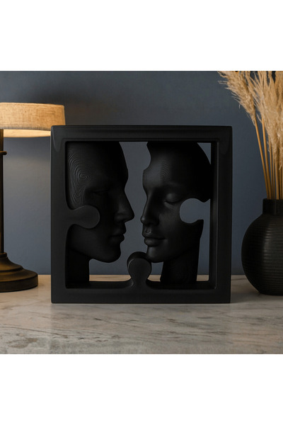 Homentum Arco | Sculptură decorativă cu două chipuri integrate – stil modern conceptual