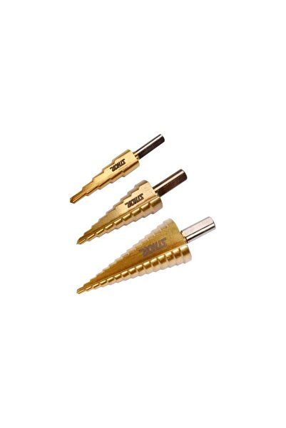 Sthor Set de 3 burghie în trepte pentru metal 4-32 mm, titan