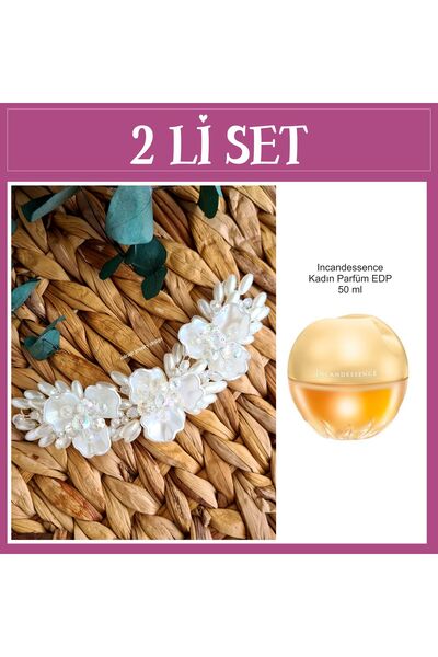 El Yapımı Gelin Tokası ve Incandessence Kadın Parfüm EDP 50 ml