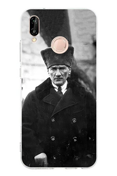 TechTree حافظة سيليكون متوافقة مع هاتف هواوي P20 لايت مصطفى كمال أتاتورك بورت...