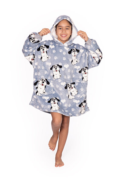 TillyBilly Junior sweatshirt blanket with sleeves, hood and pockets, one size...