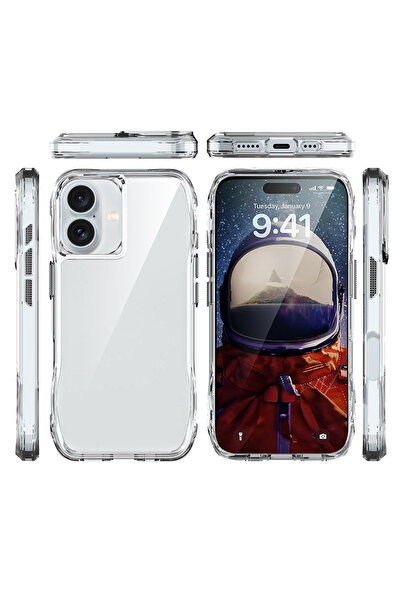 zore iPhone 16 Plus Case Aihttgli Transparent Senk Thin Cover-Transparent