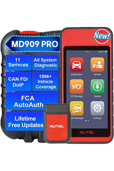 Autel MaxiDiag MD909 PRO All-Systems Diagnostic Tool, 11 Services, CAN FD/DoIP, 1996+ Vehicles
