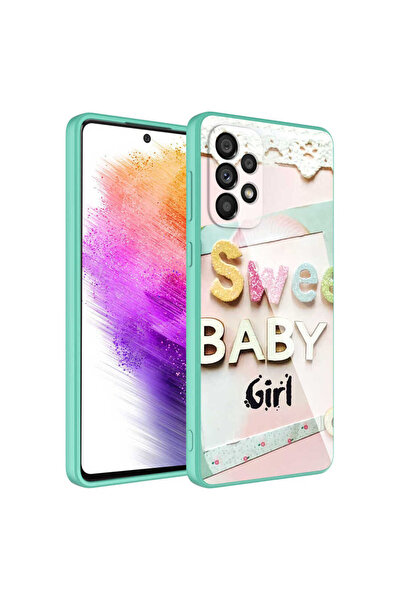 zore غطاء حماية لكاميرا هاتف Galaxy A73 مصنوع من السيليكون الصلب المزخرف بغطا...